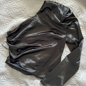Express Black Satin Blouse